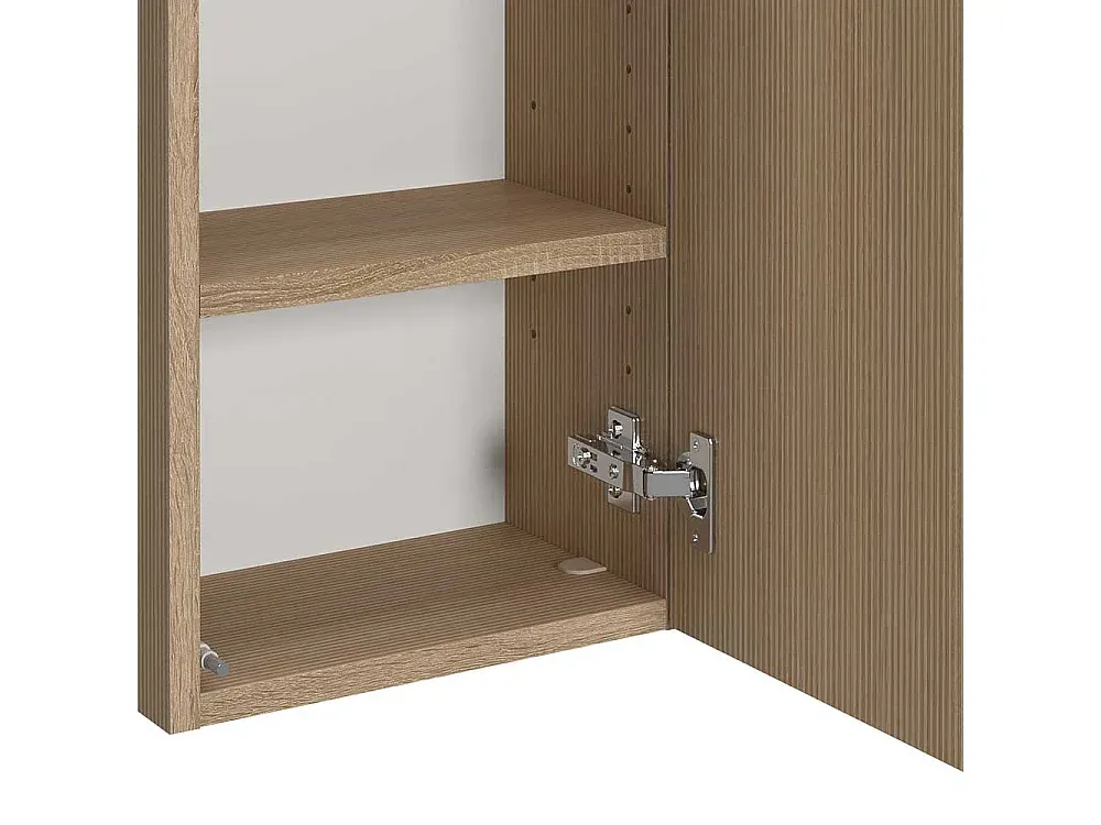 Hängeschrank für das Badezimmer in heller Eiche