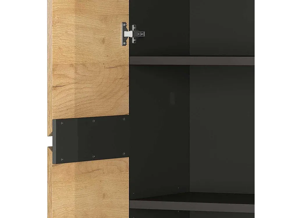 Sekretär für Arbeitszimmer in Eichenoptik und Anthrazit