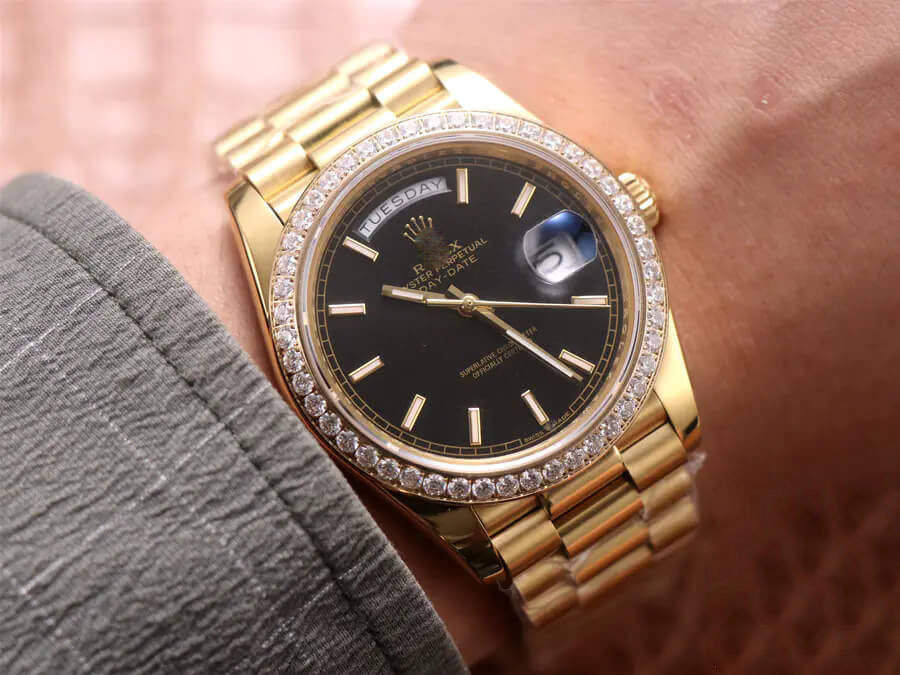 ROLEX DAY DATE 40MM EW FACTORY GOLD STRAP