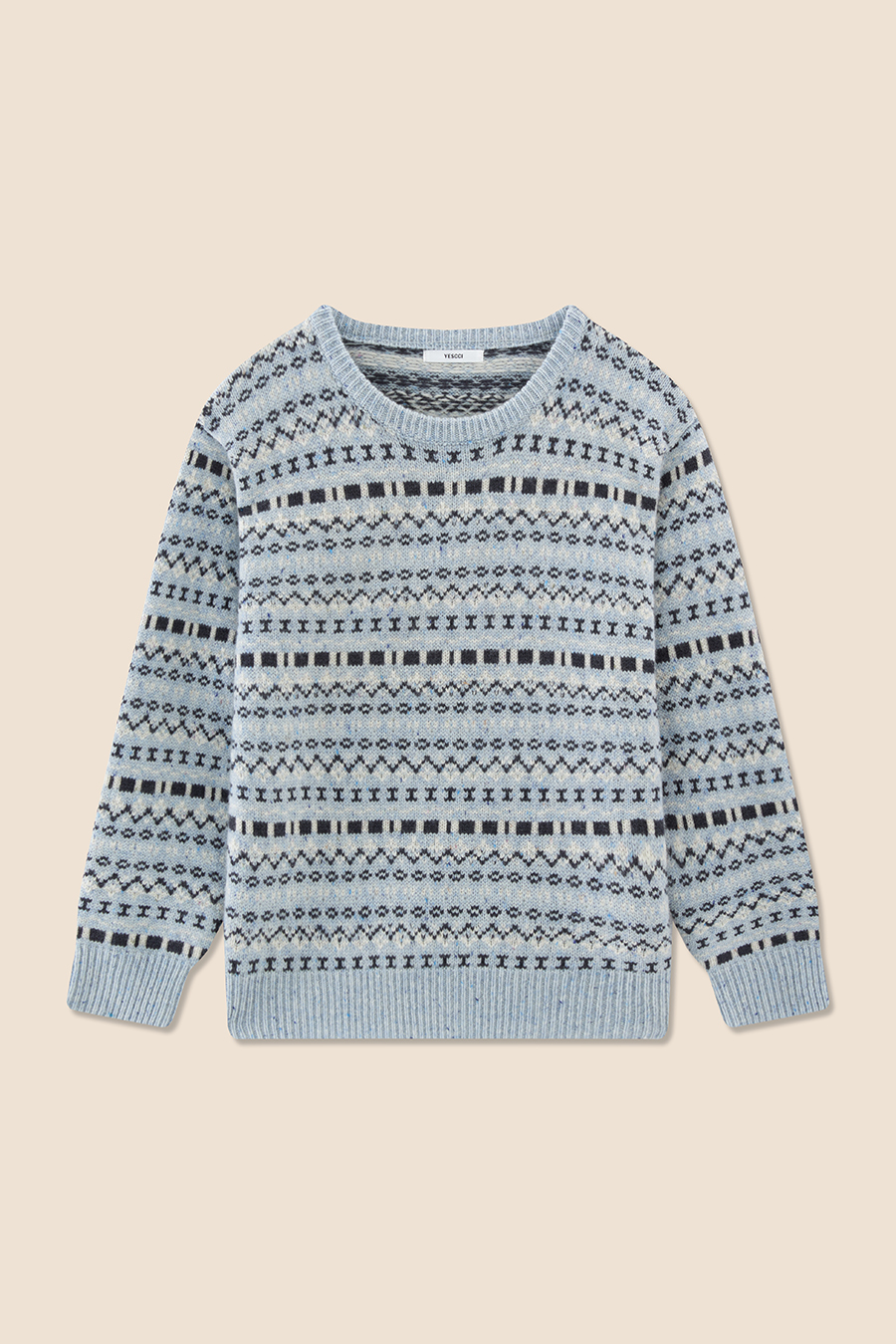 Fair Isle Knit Sweater|yescci-YESCCI.com