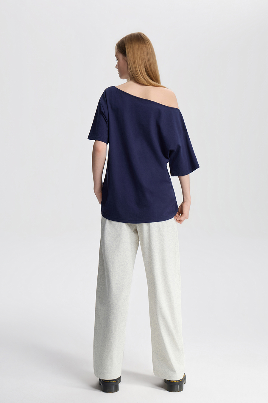 Wide Neck Graphic T-Shirt|yescci