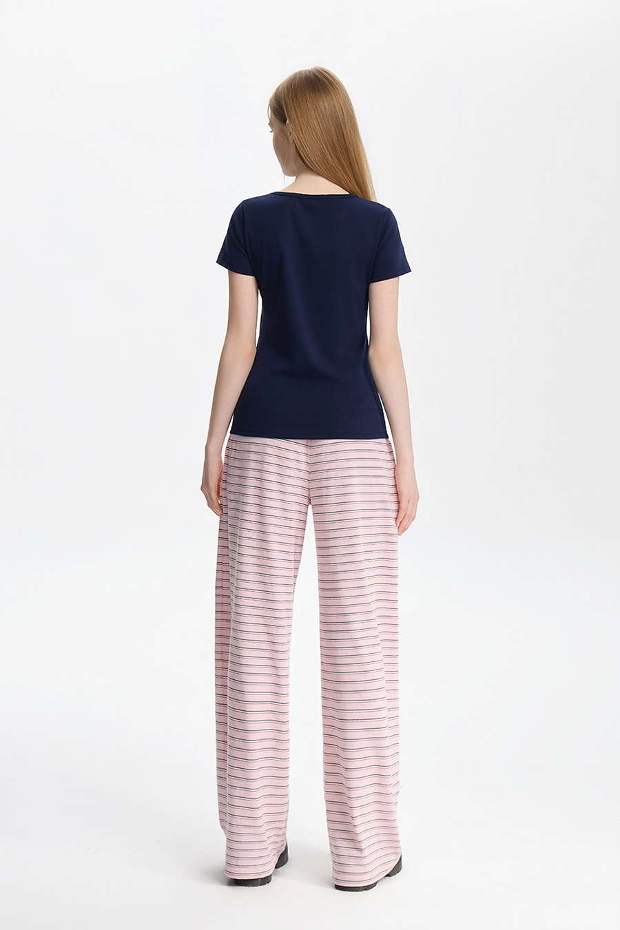 U-Neck Letter Print Short Sleeve Tee|yescci