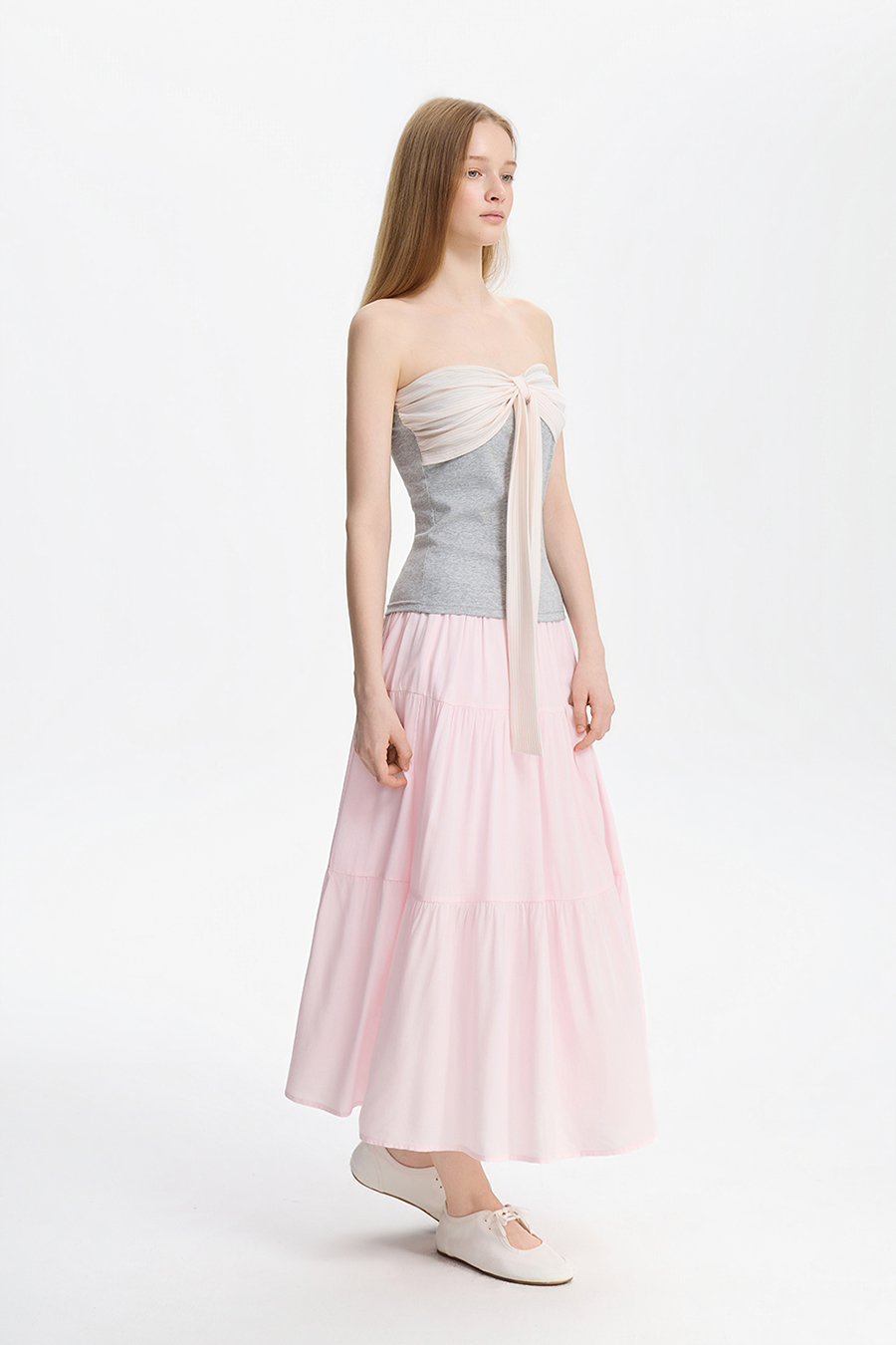 Bow Detail Strapless Tube Top|yescci-YESCCI.com