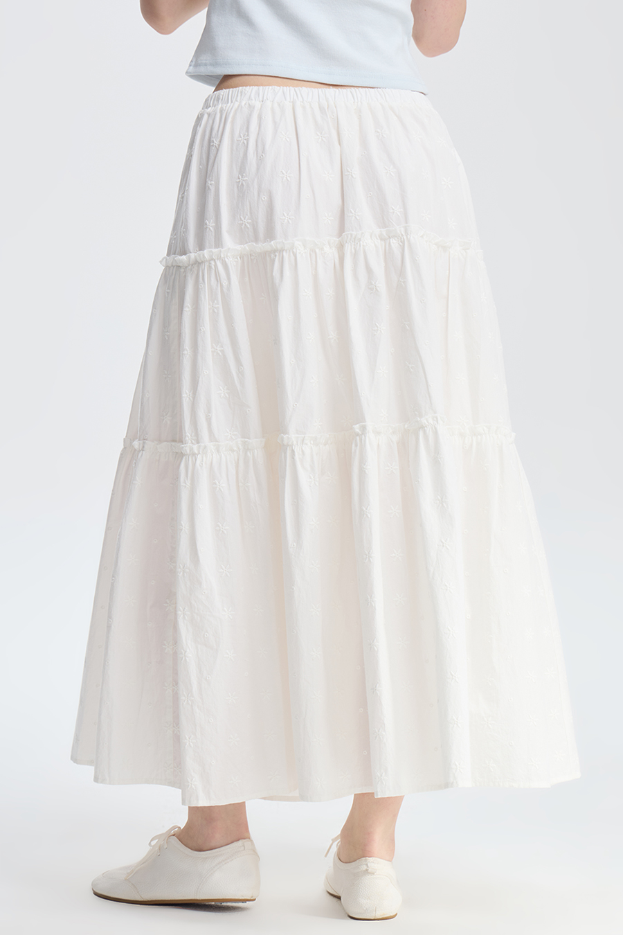 Cottagecore White Tiered Skirt|yescci