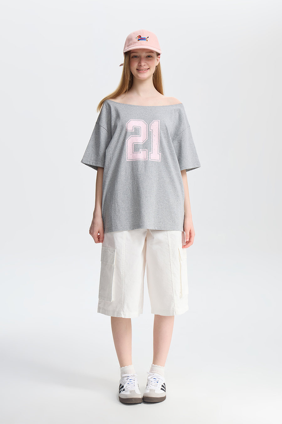 Wide Neck Graphic T-Shirt|yescci