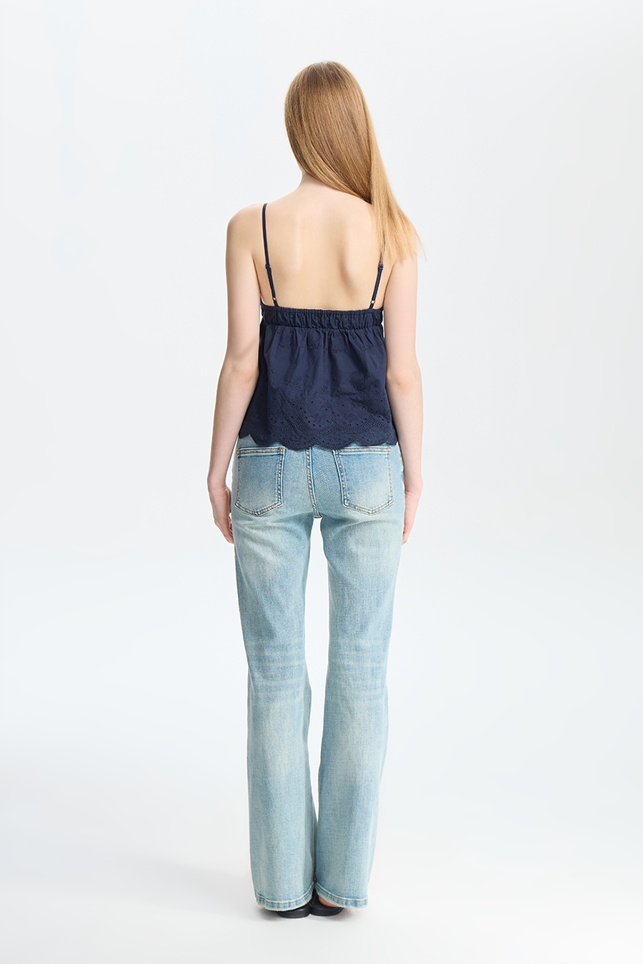 High-Waisted Flare Jeans|yescci