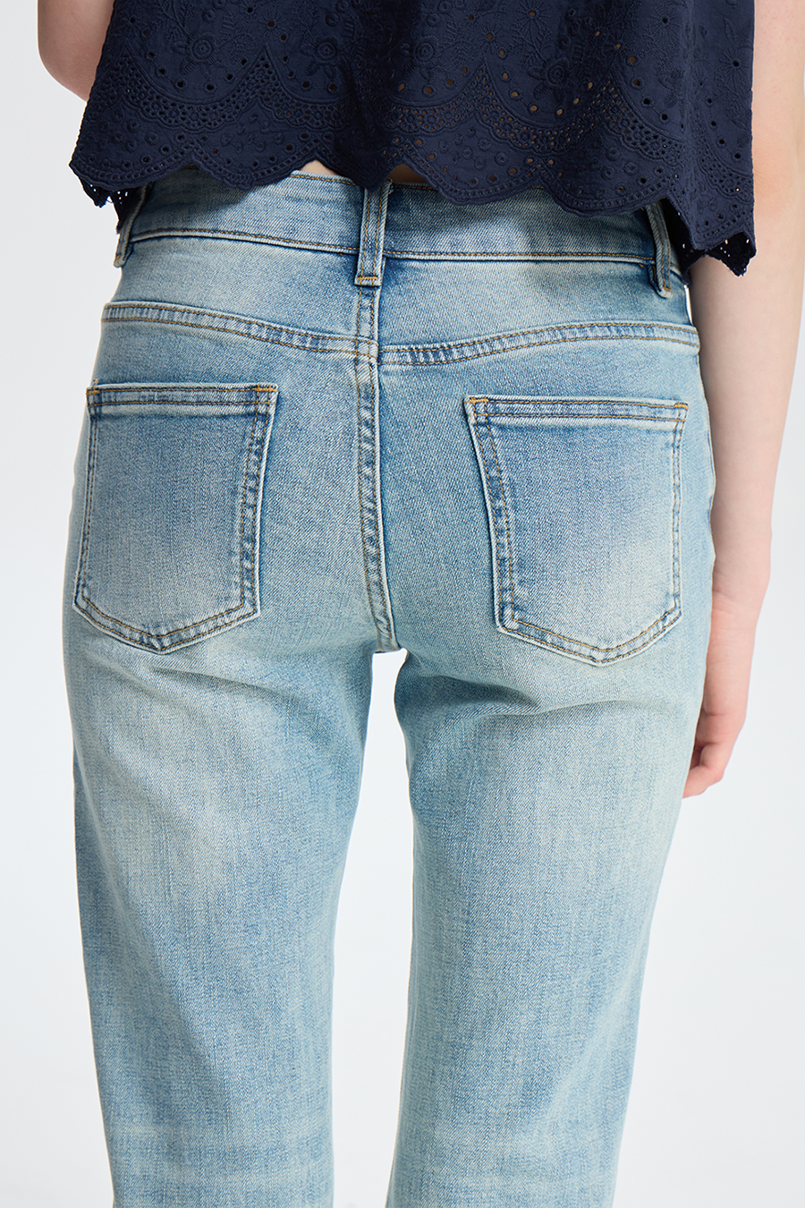 High-Waisted Flare Jeans|yescci