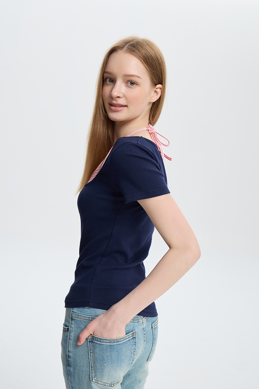 Preppy Style Layered Halter Top|yescci