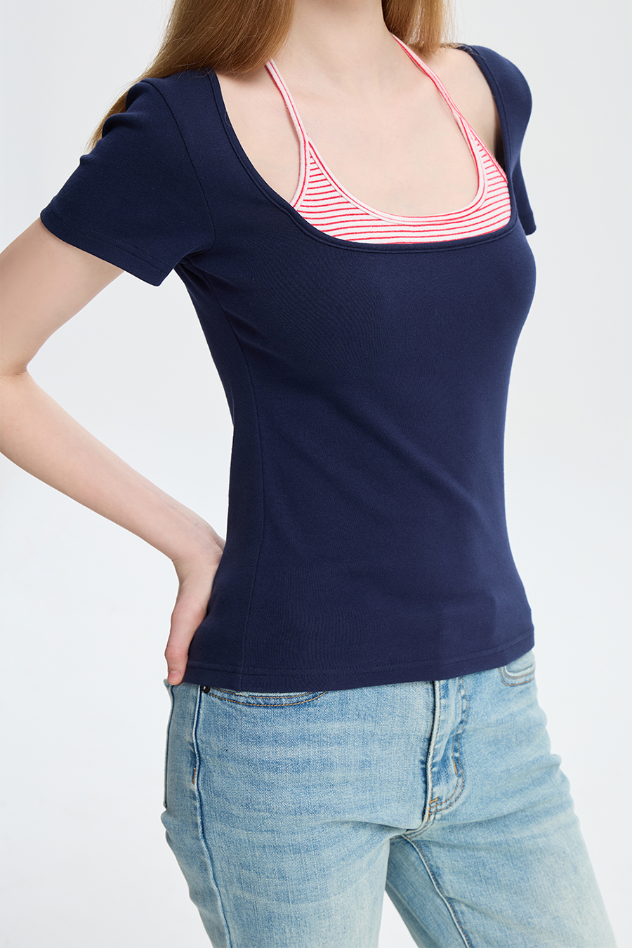 Preppy Style Layered Halter Top|yescci