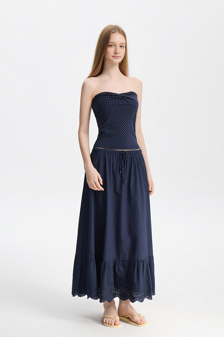 Twist Knot Polka Dot Tube Top|yescci