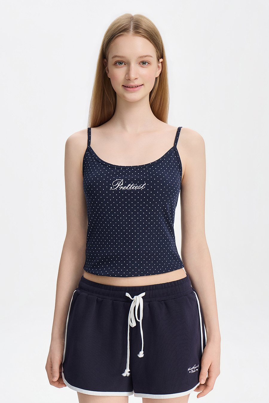 Retro Polka Dot Slogan Cami Top|yescci