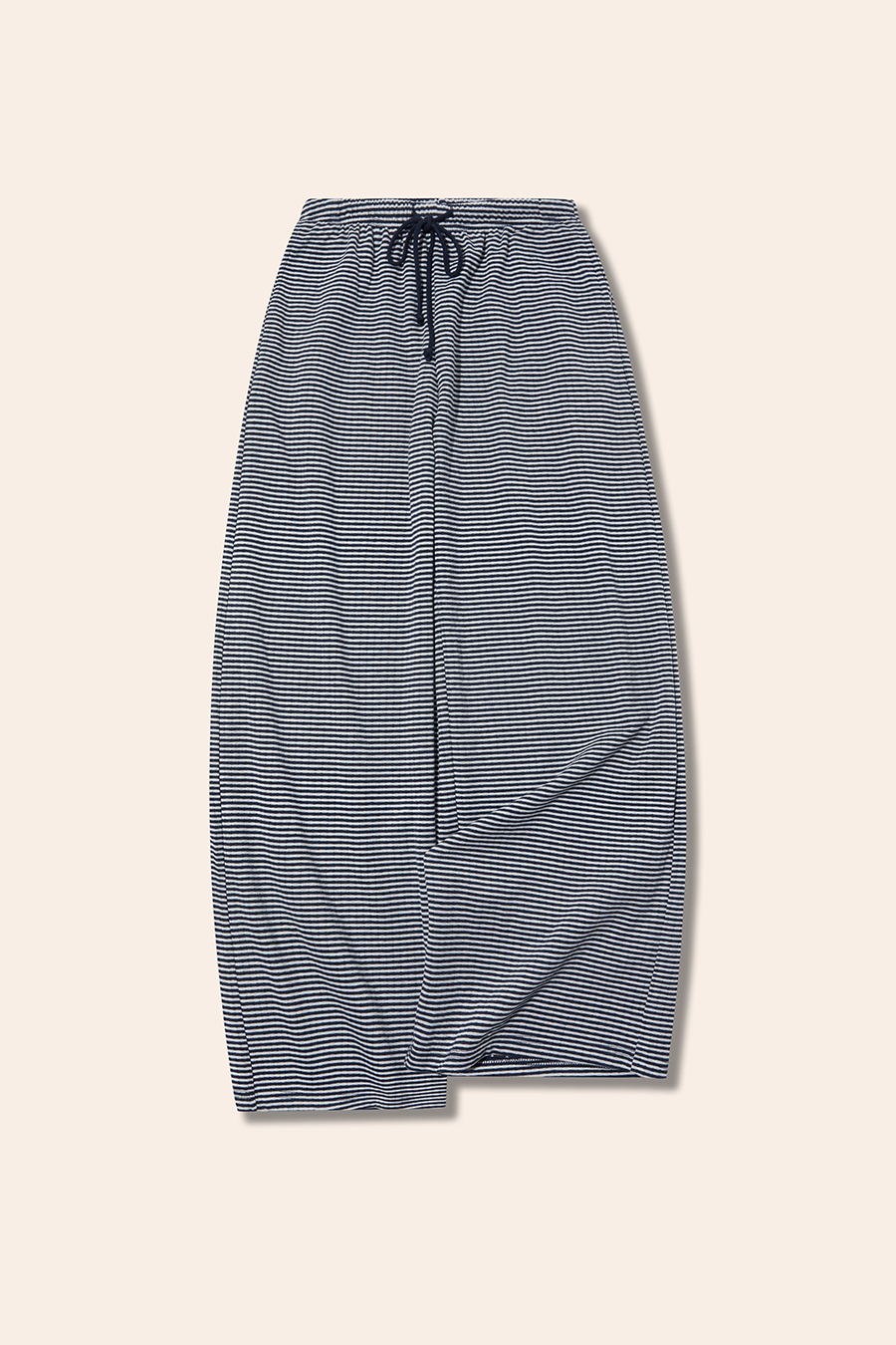 Striped Drawstring Wide Leg Pants|yescci