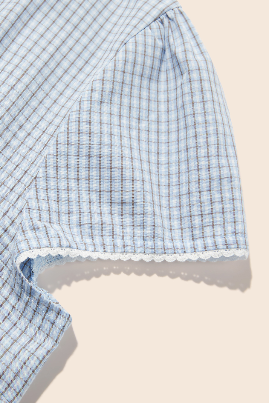 Short Sleeve Checkered Shirt|yescci