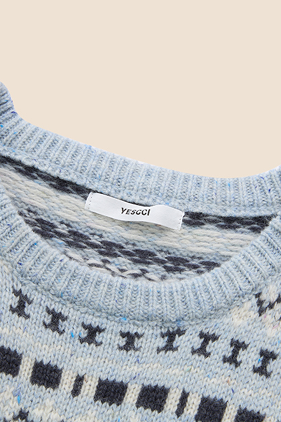 Fair Isle Knit Sweater|yescci-YESCCI.com