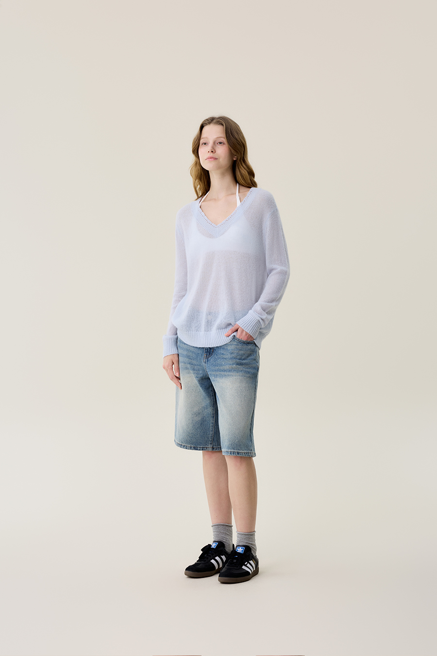 Sheer Knit Pullover|yescci-YESCCI.com