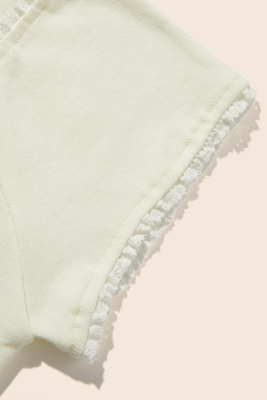 Lace Trim Bow Tie Top|yescci
