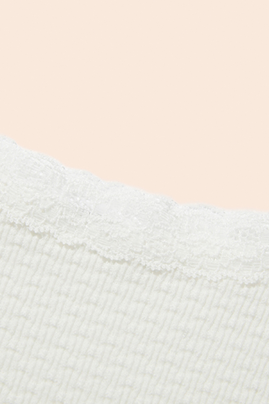 Lace Trim Waffle Knit Cami Top|yescci-YESCCI.com