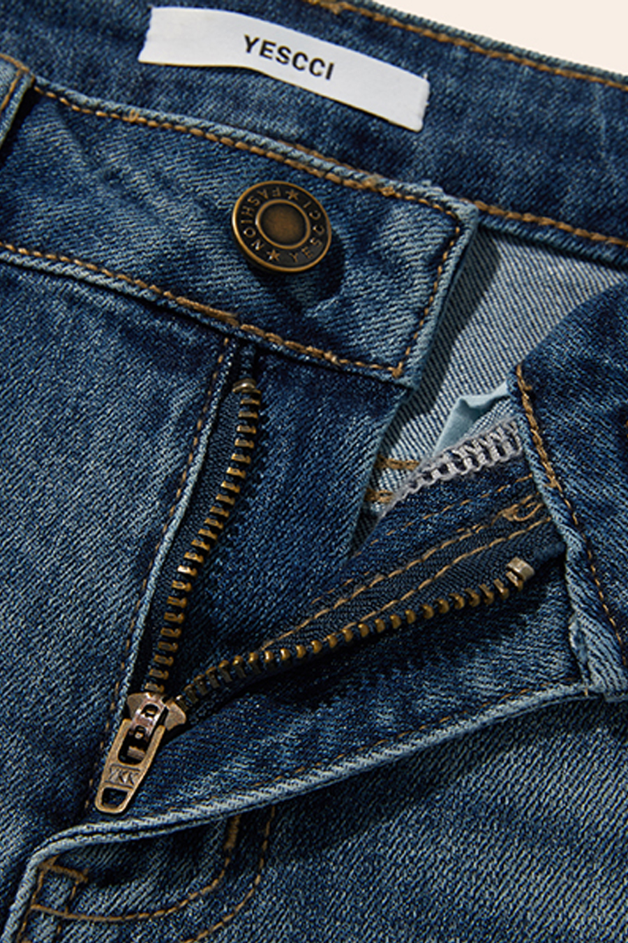 Vintage Blue Denim Shorts|yescci