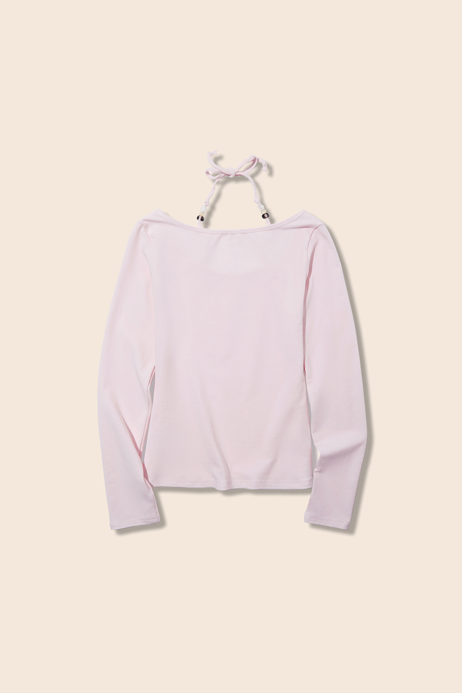Halter Tie Henley Neck Blouse|yescci