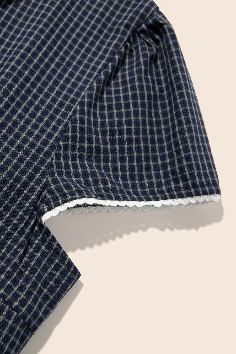 Short Sleeve Checkered Shirt|yescci