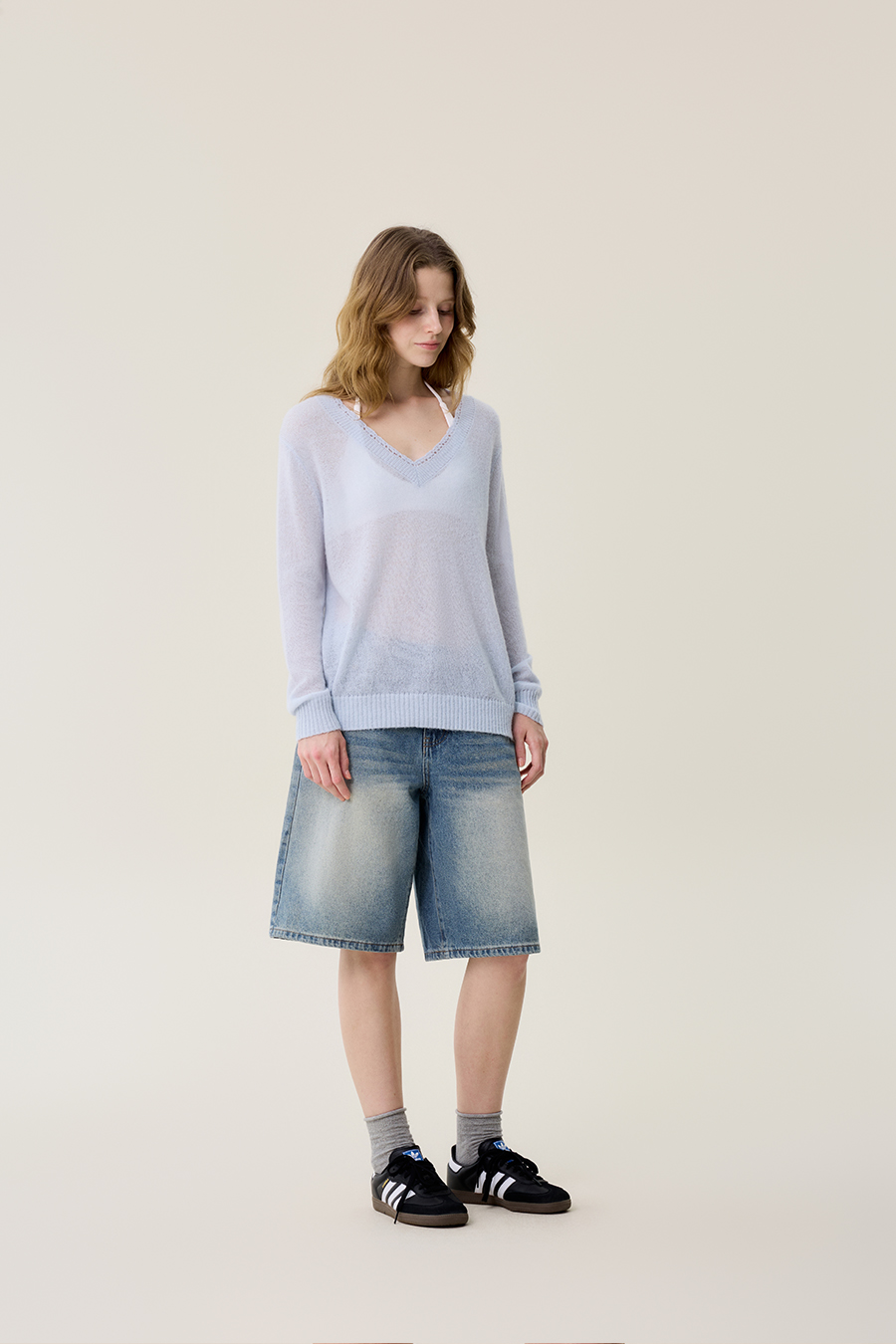 Sheer Knit Pullover|yescci-YESCCI.com