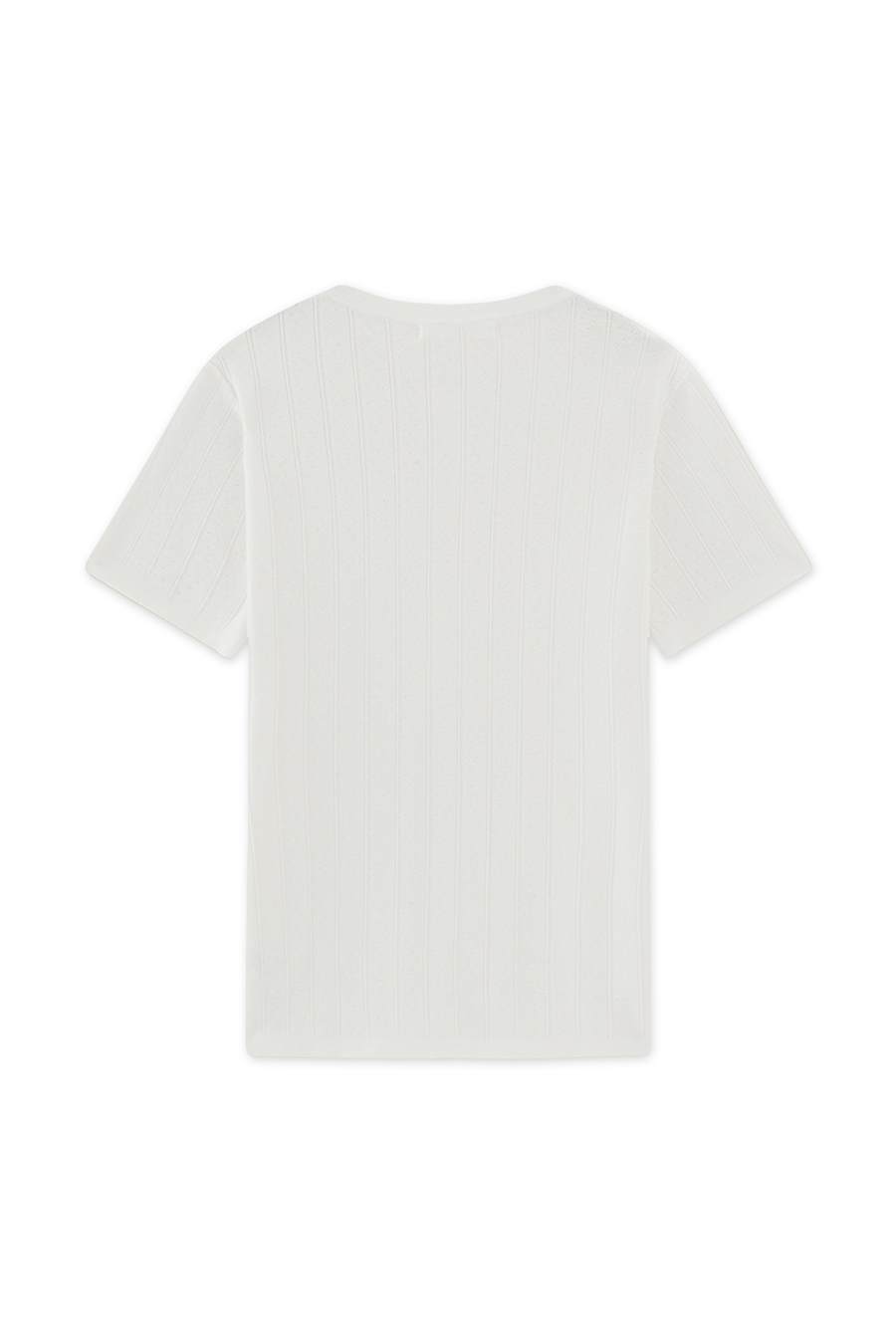 Textured Crew Neck Tee|yescci-YESCCI.com