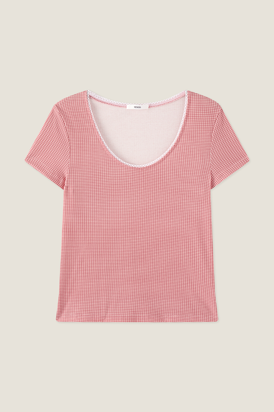 Patterned Scoop Neck Top|yescci-YESCCI.com