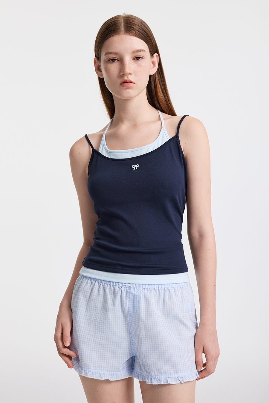 Layered-Look Halter Tank Top|yescci-YESCCI.com