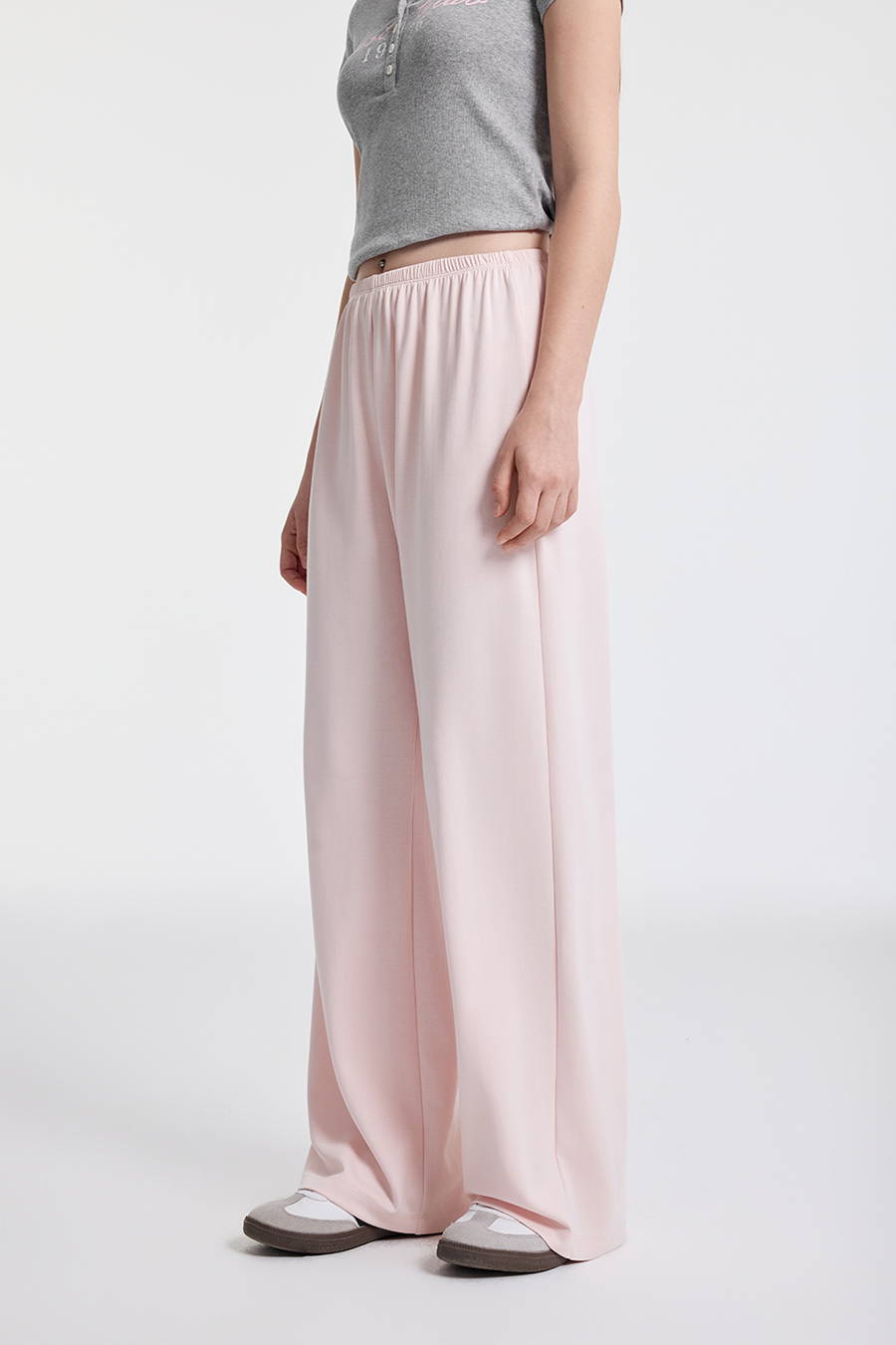 Pink Casual Pants|yescci-YESCCI.com