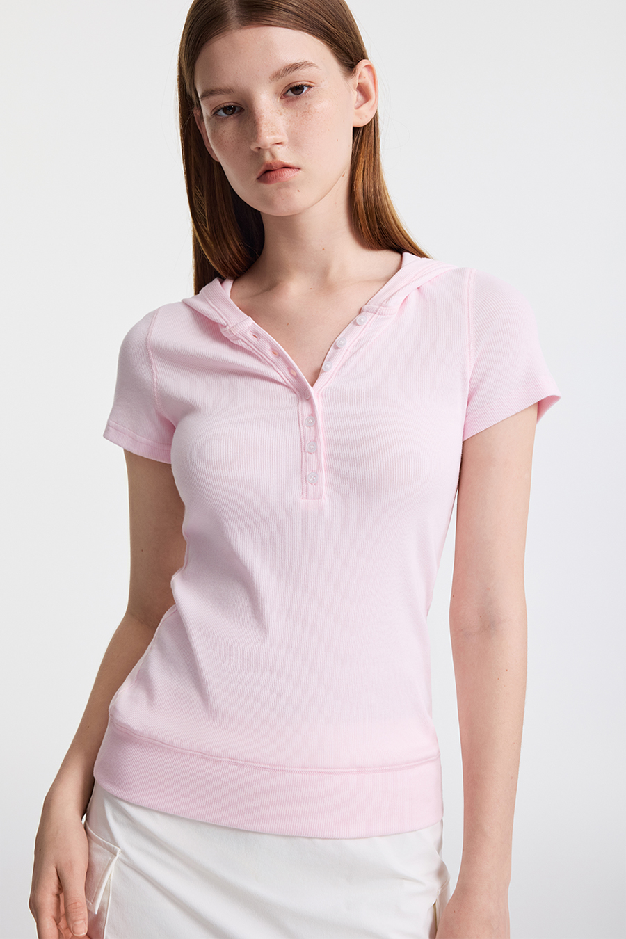 Short Sleeve Hooded Top|yescci-YESCCI.com