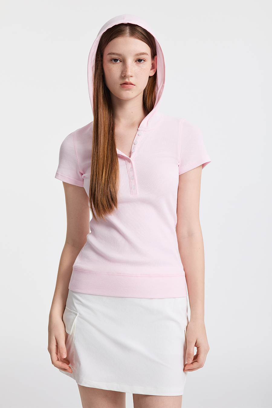 Short Sleeve Hooded Top|yescci-YESCCI.com