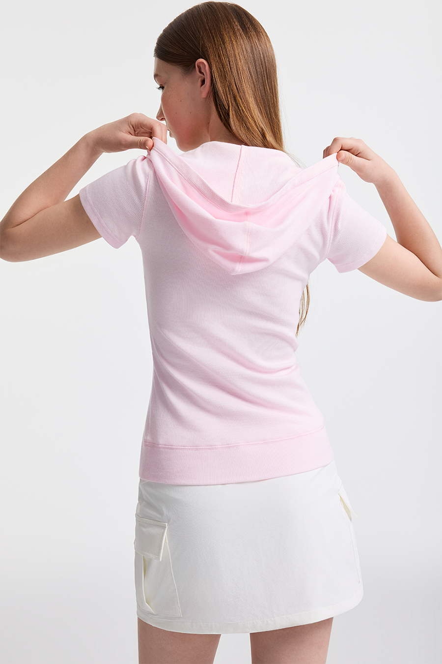 Short Sleeve Hooded Top|yescci-YESCCI.com