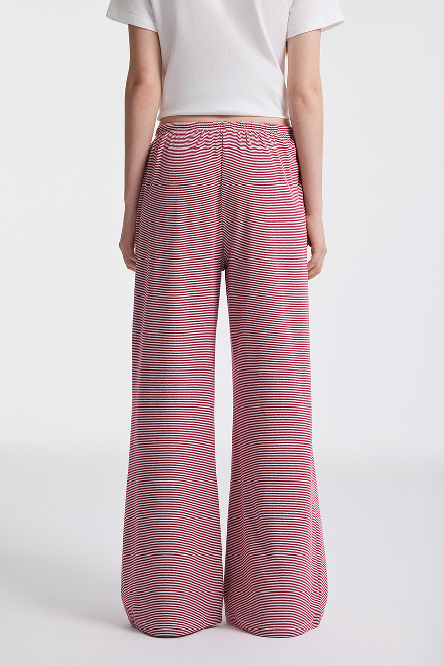Striped Drawstring Wide Leg Pants|yescci-YESCCI.com