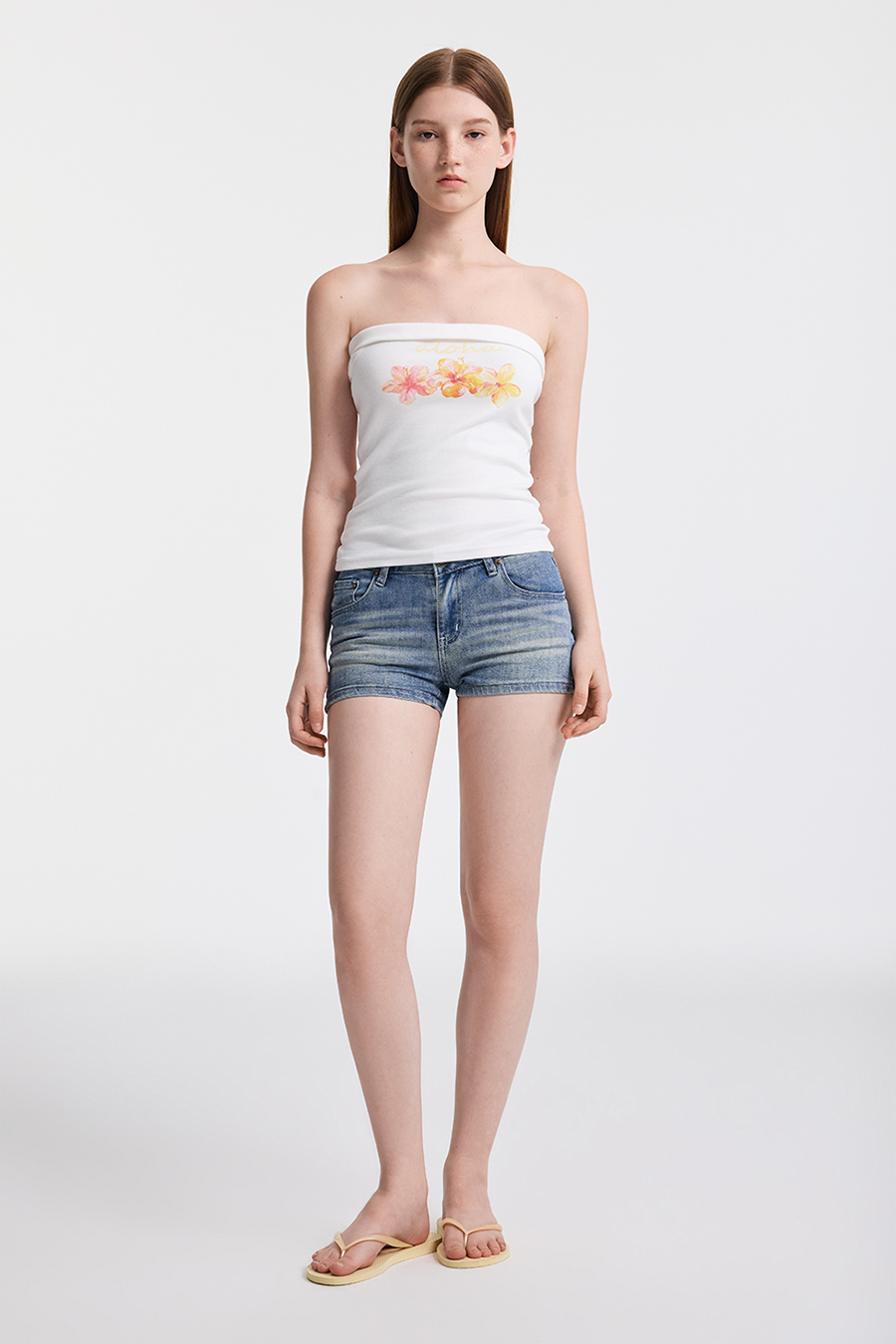 Star Print Pocket Denim Shorts|yescci