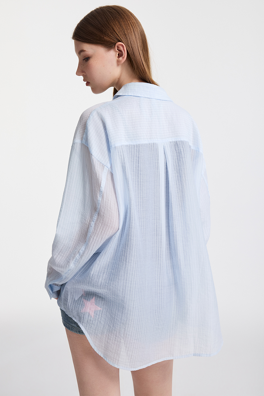 Stripe Long Sleeve Shirt|yescci-YESCCI.com
