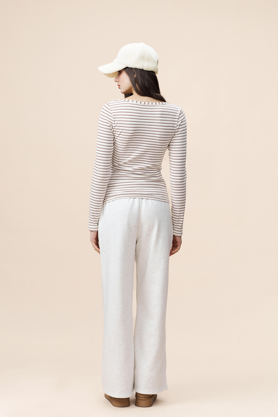 Casual Striped Long Sleeve Top|yescci-YESCCI.com