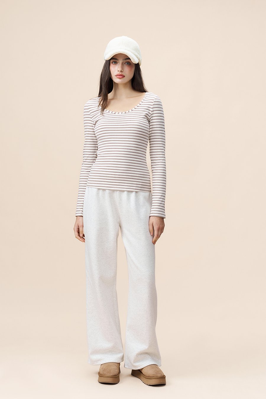 Casual Striped Long Sleeve Top|yescci-YESCCI.com