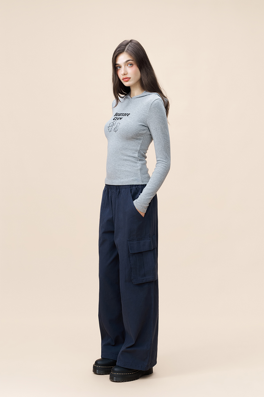 Bear Print Hooded Top|yescci-YESCCI.com