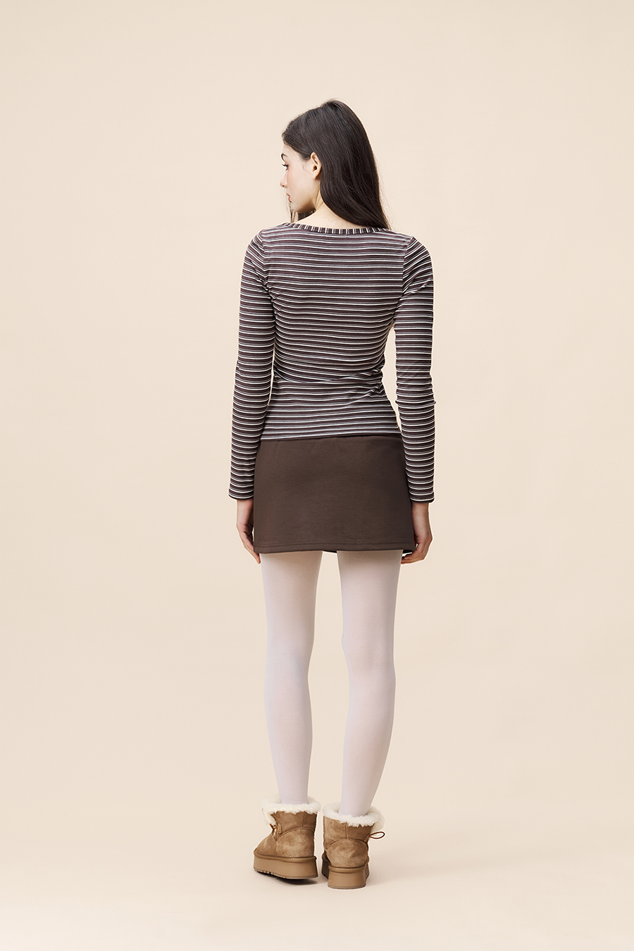 Casual Striped Long Sleeve Top|yescci-YESCCI.com