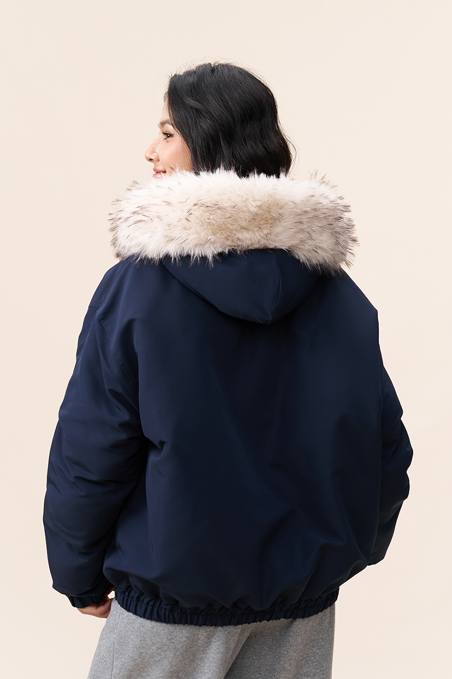 Casual Fur Lined Bomber Jacket|yescci-YESCCI.com