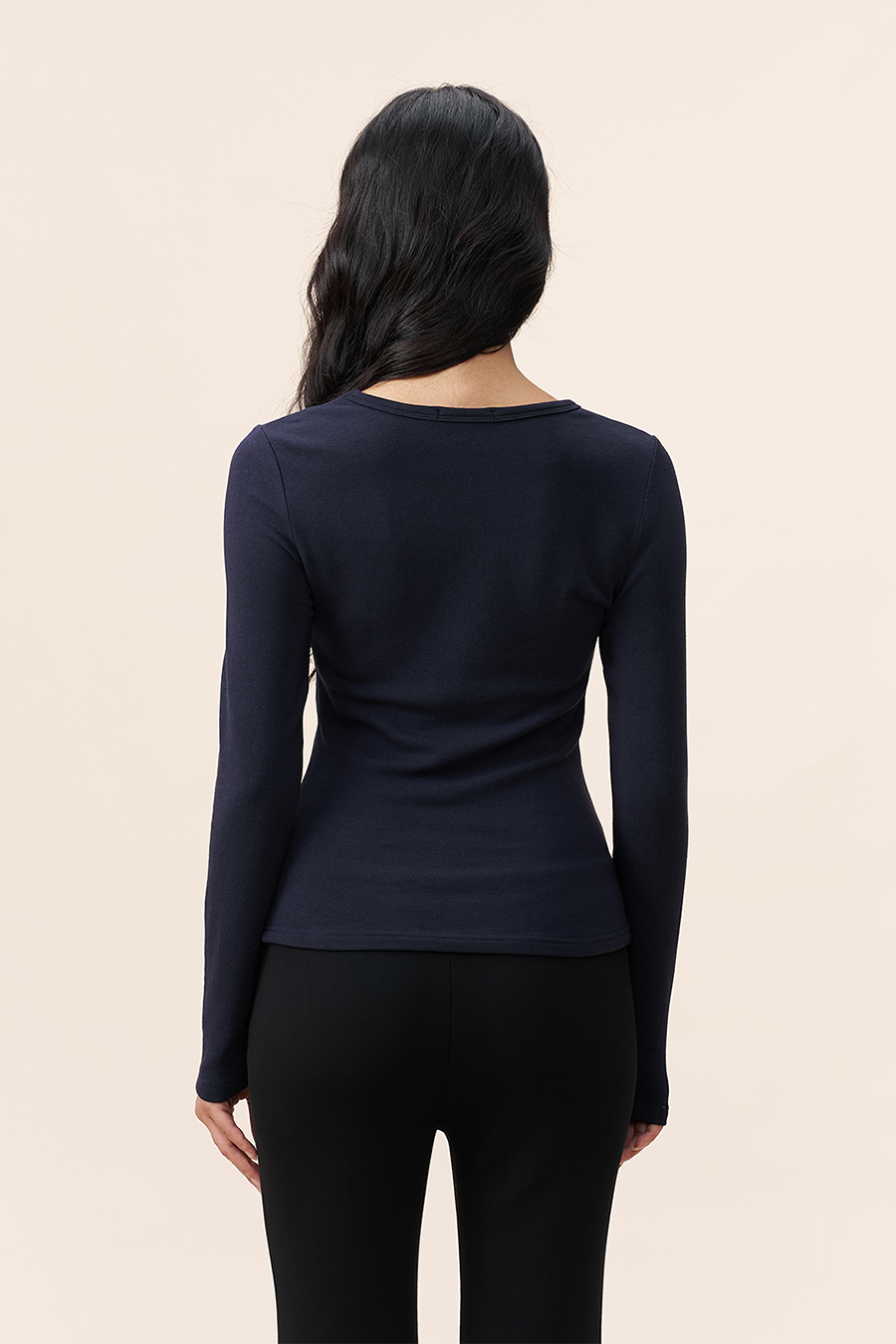 Number Print Long Sleeve Tee|yescci-YESCCI.com