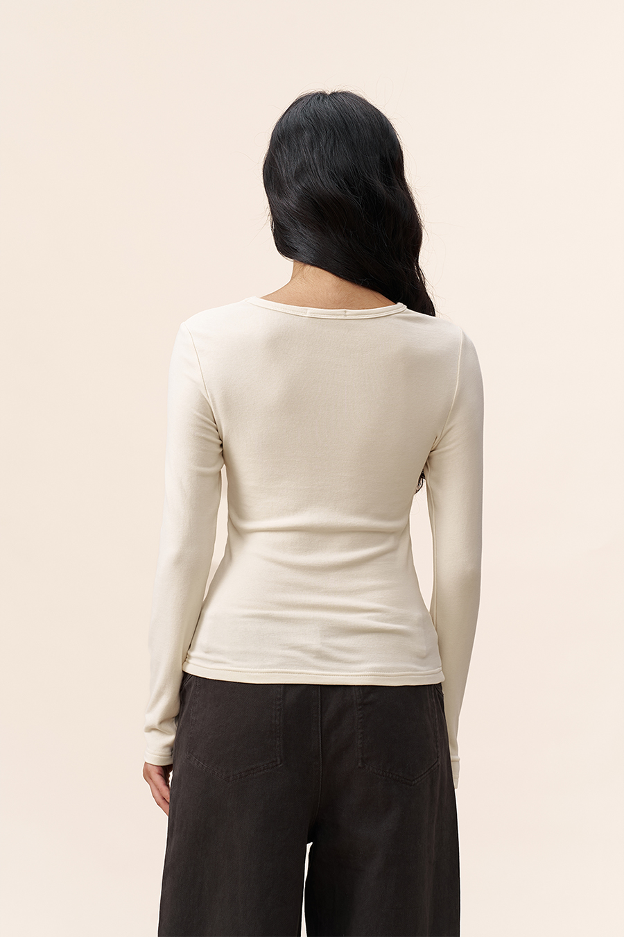 Number Print Long Sleeve Tee|yescci-YESCCI.com