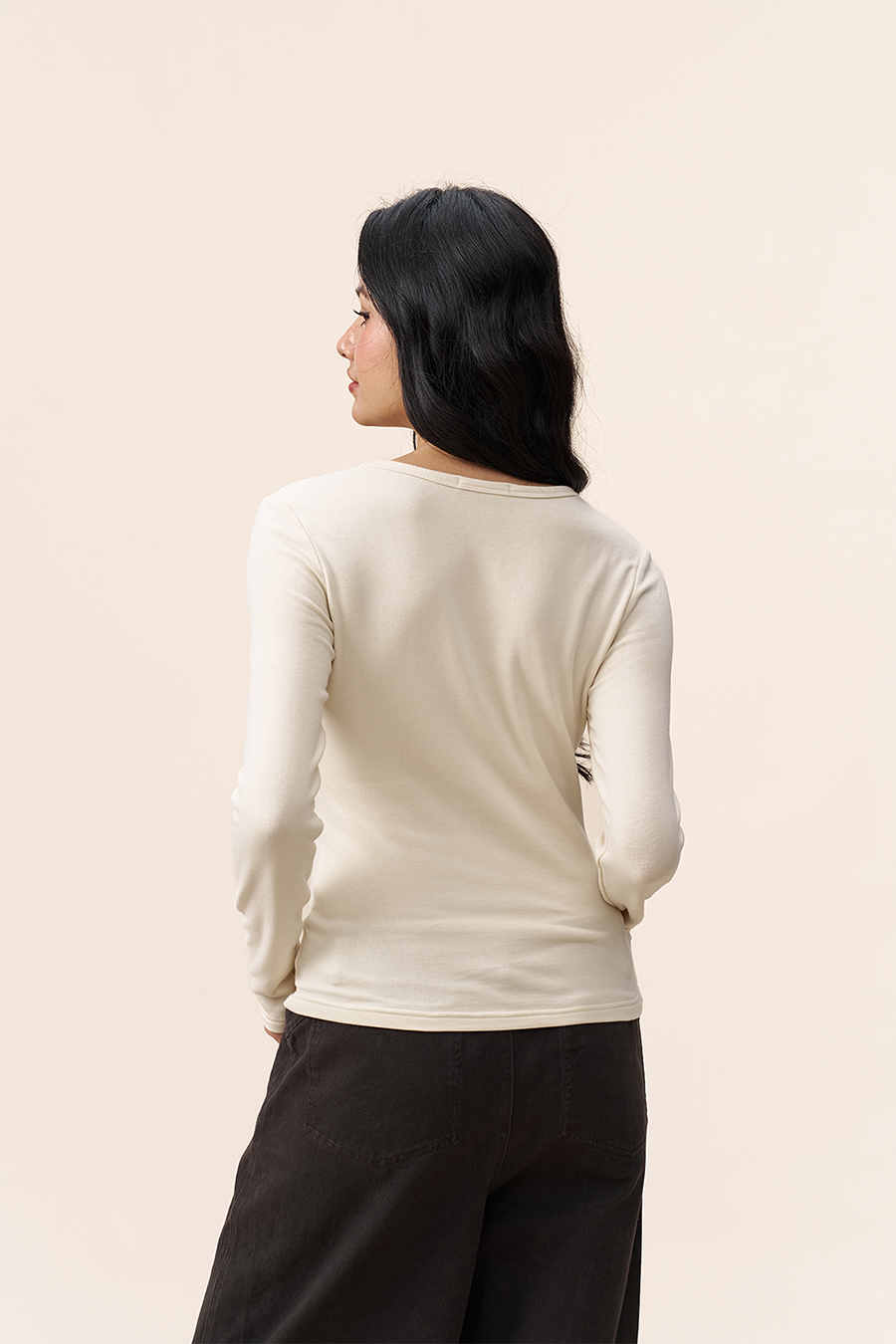 Number Print Long Sleeve Tee|yescci-YESCCI.com