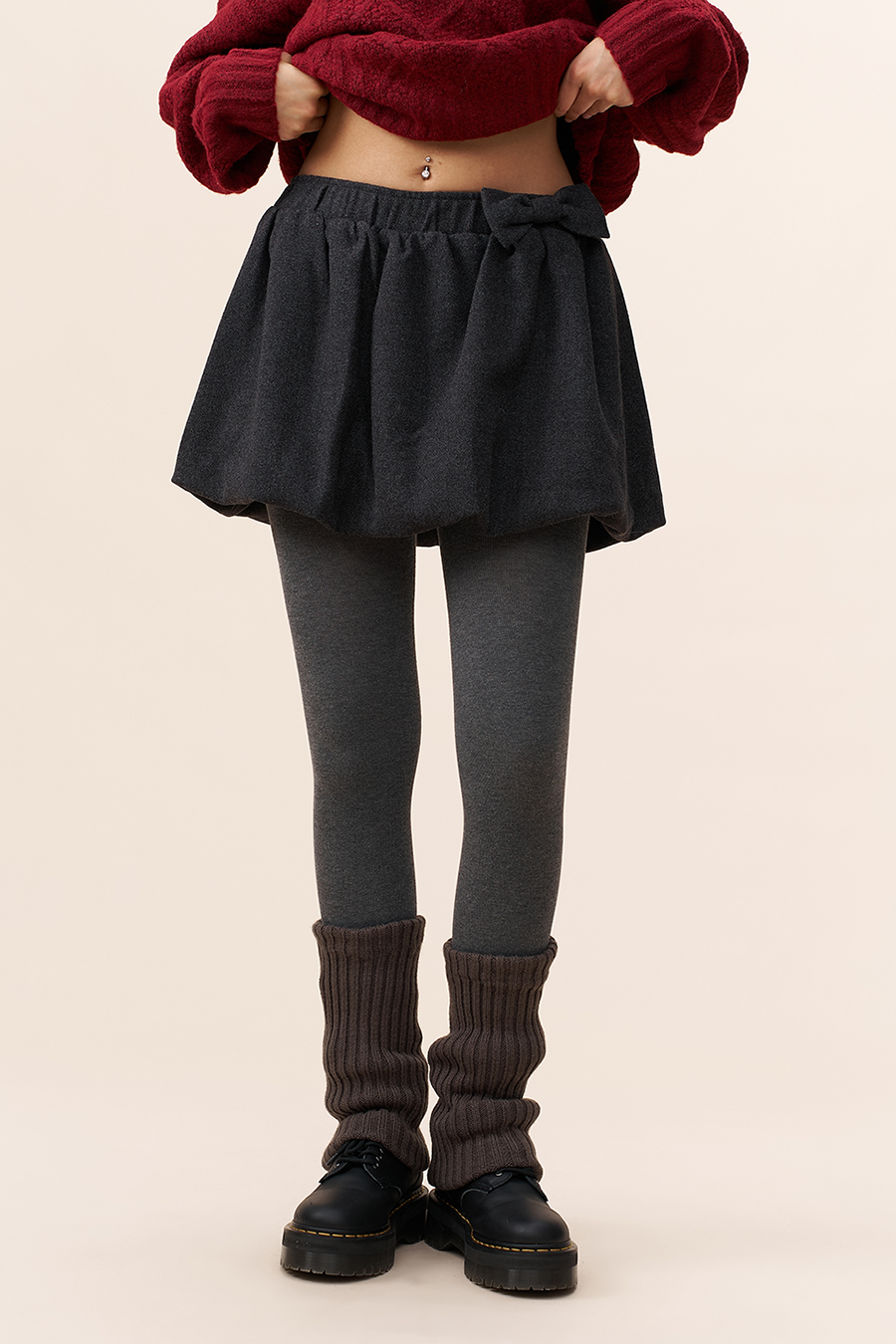 Bow A-Line Mini Skirt|yescci-YESCCI.com