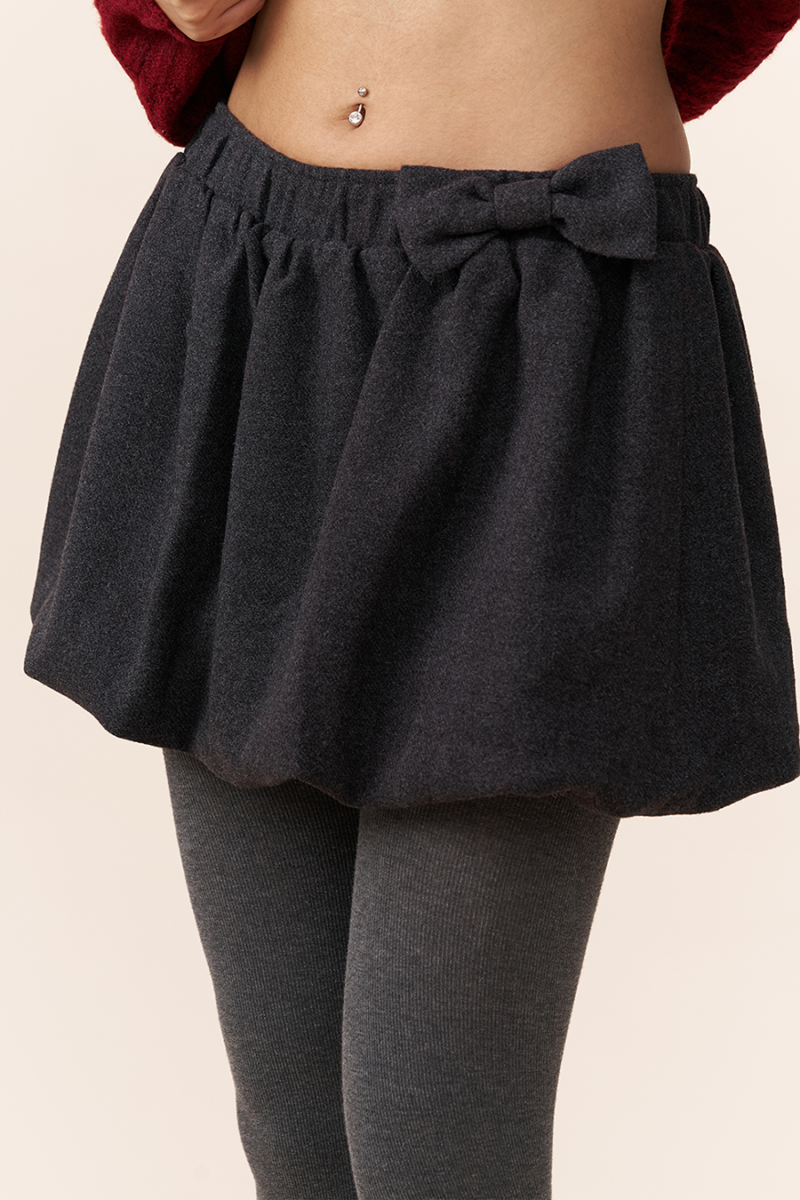 Bow A-Line Mini Skirt|yescci-YESCCI.com