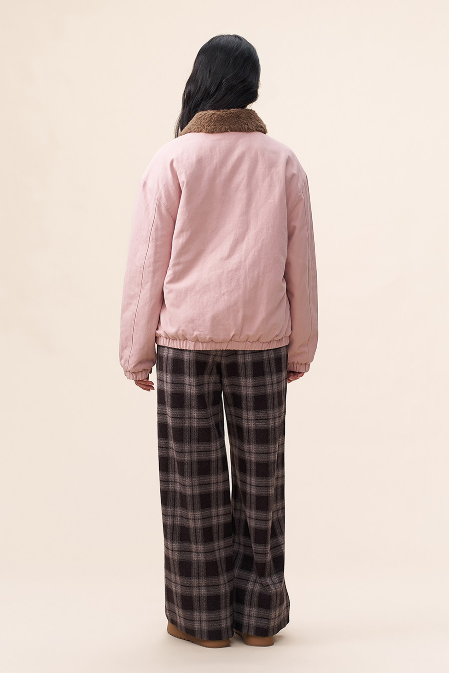 Fur Collar Bomber Jacket|yescci-YESCCI.com