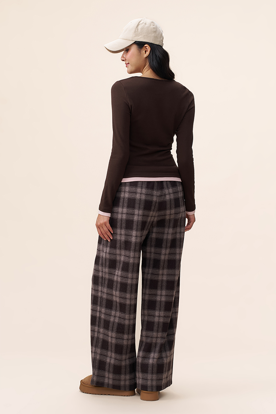 Button Detail Color Block Top|yescci-YESCCI.com