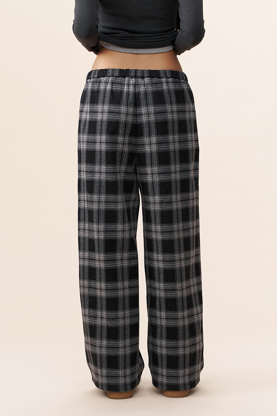 Plaid Wide Leg Pants|yescci-YESCCI.com