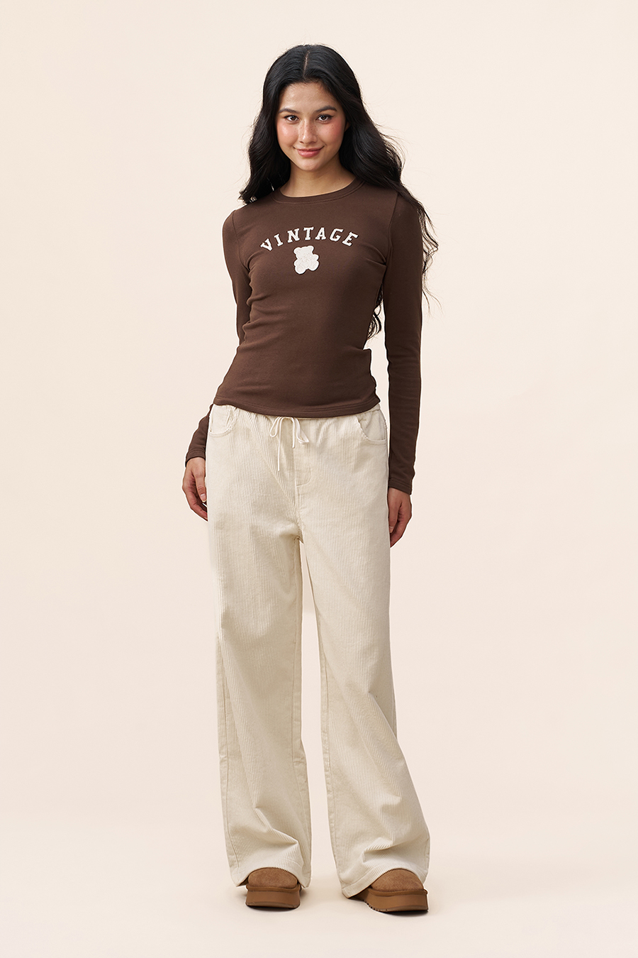 Vintage Bear Print Tee|yescci-YESCCI.com
