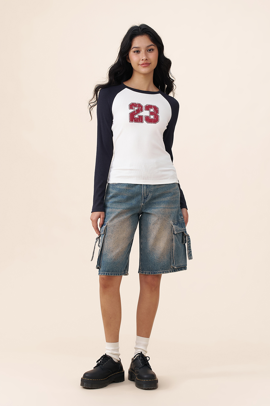 Retro Denim Cargo Shorts|yescci